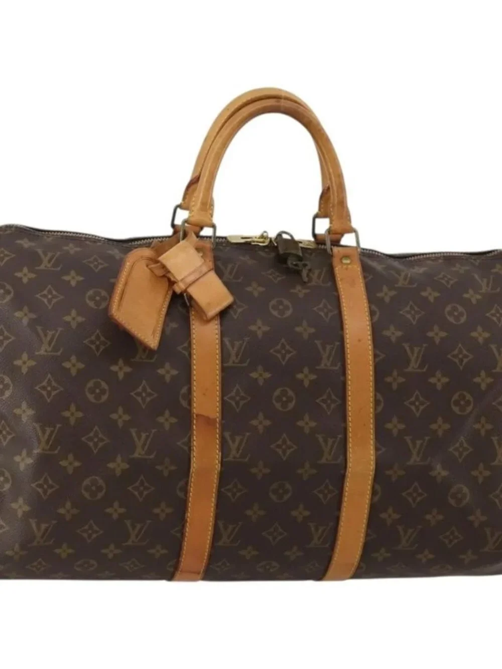 LOUIS VUITTON Monogram Keepall 50 Boston Bag M41426 LV Auth 187419A